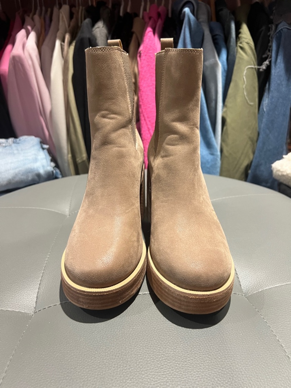 Altar'd State Brown Platform Chelsea Boots